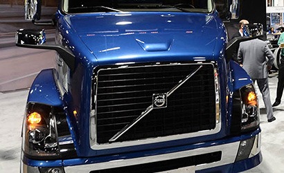 sleek blue truck