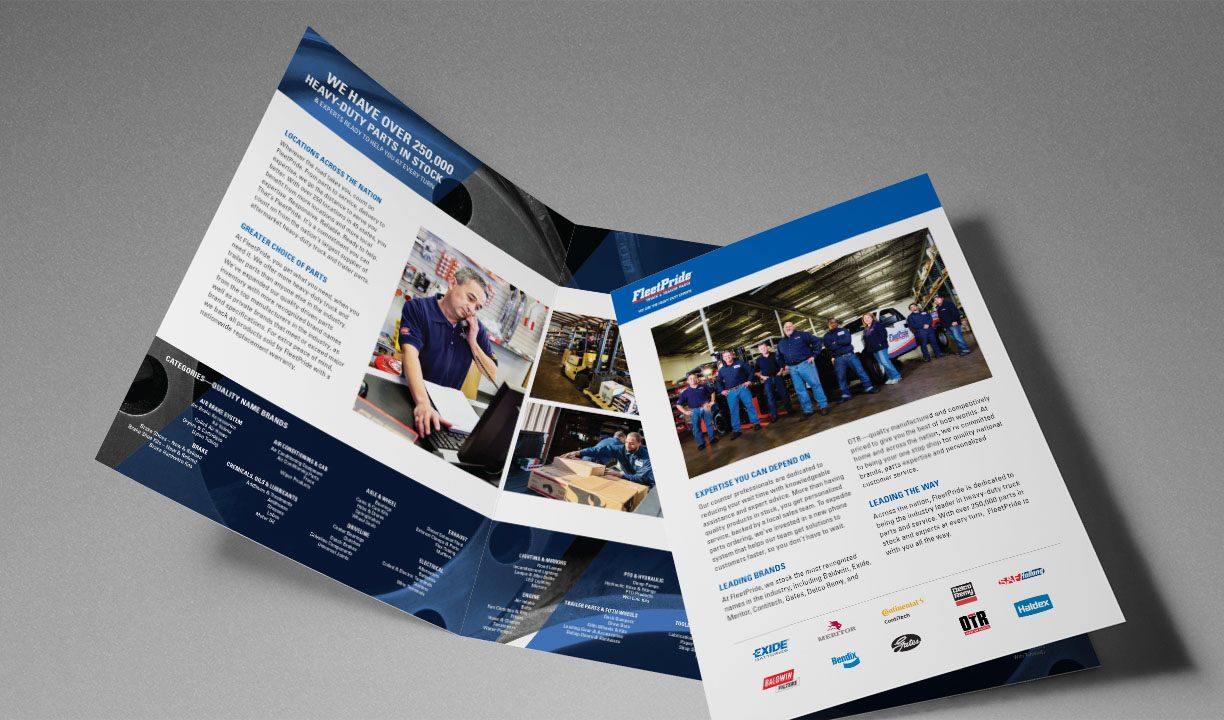 integrated ad campaign brochure open