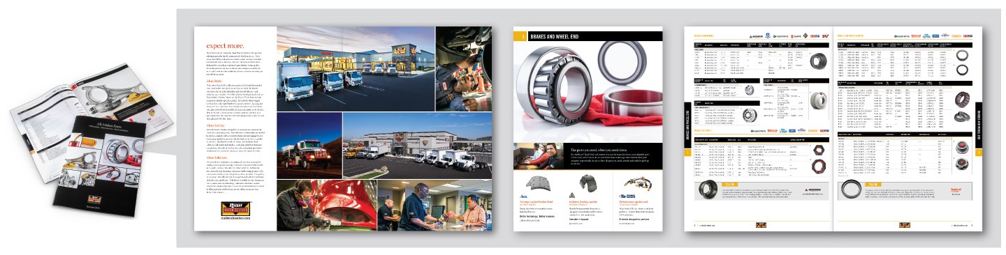 catalog cover and open spread view